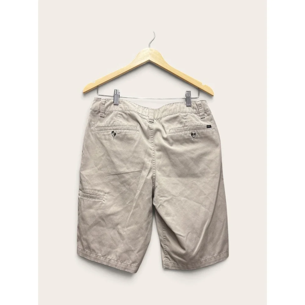 ONeill Mens Relaxed Fit Chino Shorts Khaki Tan Cotton Twill Size 31
